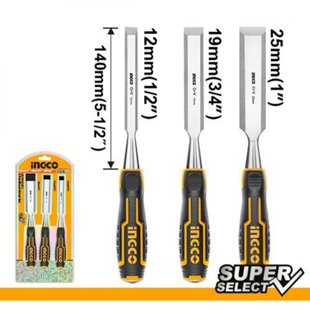 Набор стамесок INGCO HKTWCS301 INDUSTRIAL 12.19.25 мм