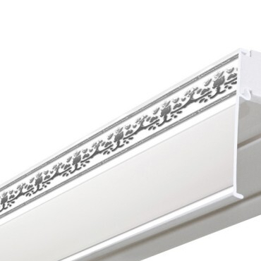 Карниз 1,8м 2-х пол.с пов.Галант (Дамаск) Белый с серебром