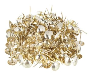Гвозди мебельные усиленные металлические, цвет - золото 167 шт. (арт. 636-061)