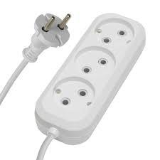 Удлинитель STEKKER "Home  HM01-31-03"   3м белый трехместный с заземлением