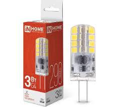 Лампа с/д LED-JC 3Вт 12В G4 4000К 260Лм IN HOME