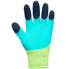 Перчатки нейлон латекс вспененный бирюза