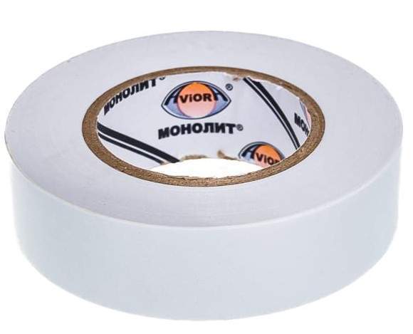 Изолента ПВХ 19мм белый (20м)