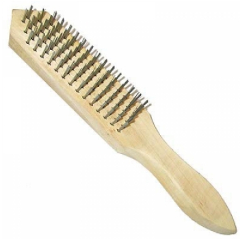 Щетка "BIBER" 6-ряд стальная с деревянной ручкой (арт. 70960)