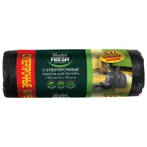 Пакеты д/мусора MASTER FRESH суперпроч. 10шт*120л