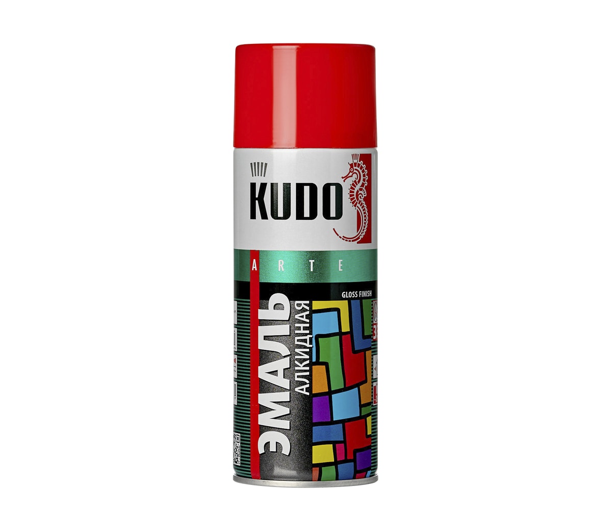 Эмаль KUDO KU-1003 алкид. аэроз. красная 520мл