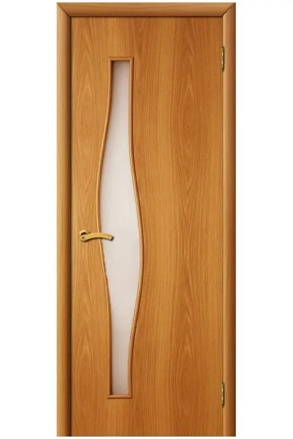 Дверь Волна 90*2000 Милан орех стекло