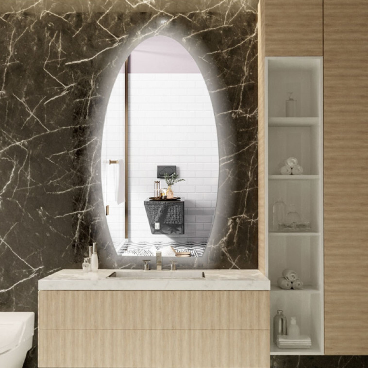 Зеркало 50*70см с LED-подсветкой овал BZ-BS-LED005 (Bay)