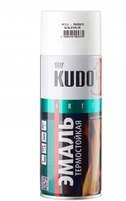 Эмаль KUDO KU-5003 термостойкая аэрозольная белая 520 мл