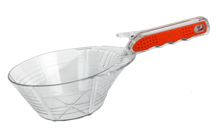 Ковш DЕCOR строительный штукатурный  прорезиненная ручка 1,1 л