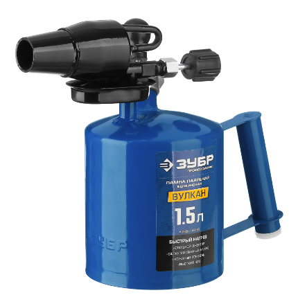 Лампа паяльная ЗУБР "Профессионал Вулкан" со стальным эжектором 1,5 л