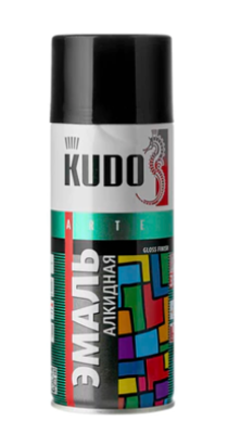 Эмаль KUDO KU-1002 алкид. глянц.черная 520мл аэроз