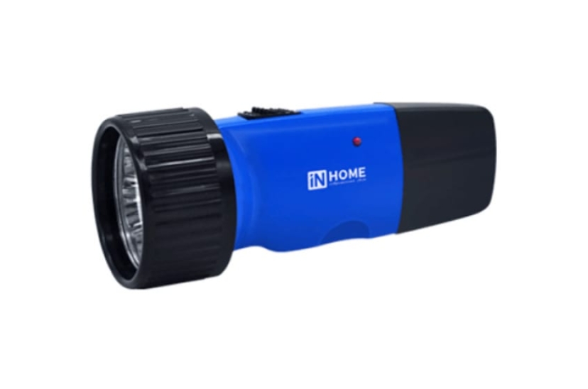 Фонарь IN HOME MLA 01-C ручной аккумуляторный 2 режима 120Lm черно-синий 5LED 3000К