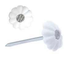 Гвозди декор маленькие белые S-16/100