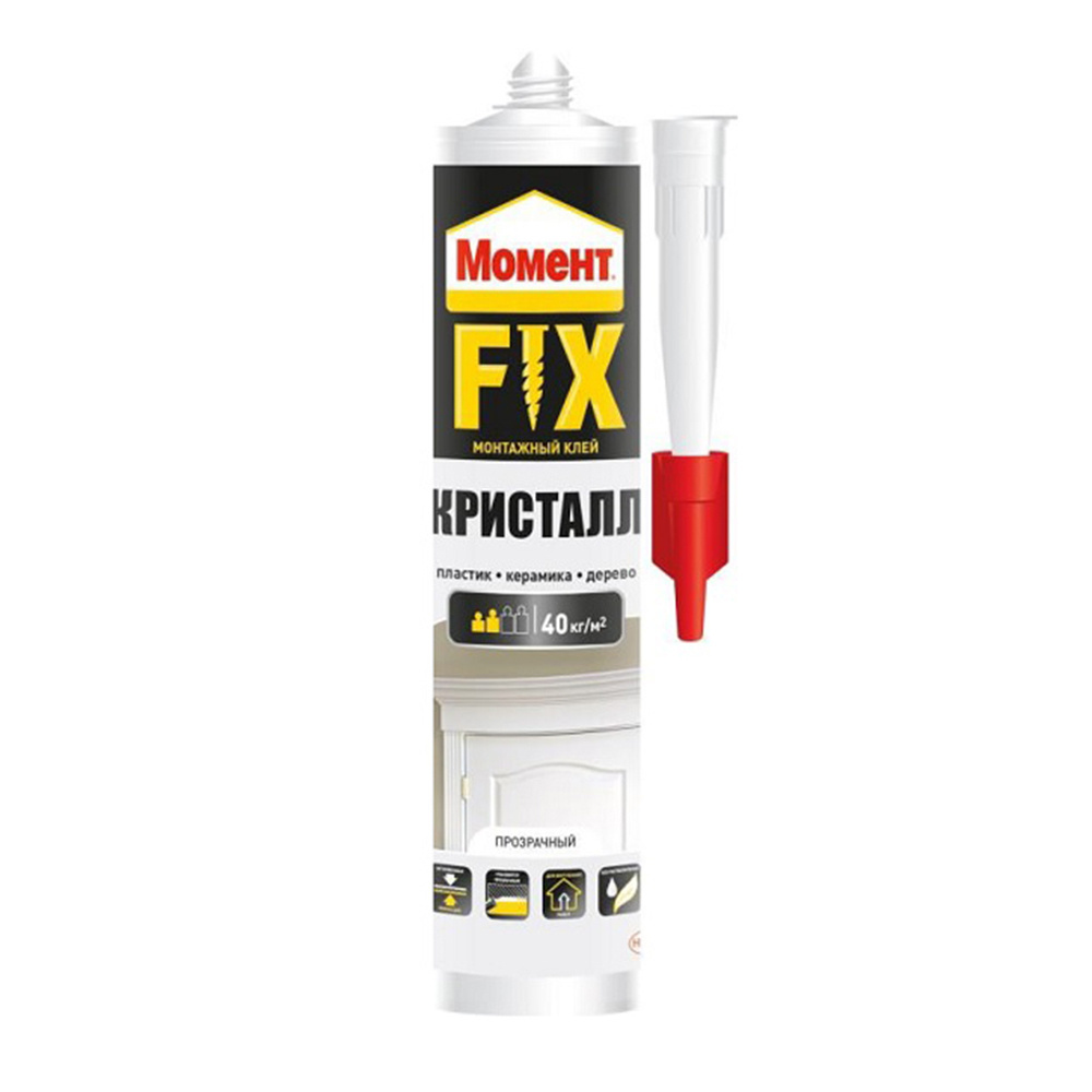 Клей МОМЕНТ "Монтаж FIX Кристалл" жидкие гвозди прозрачные" 265 г