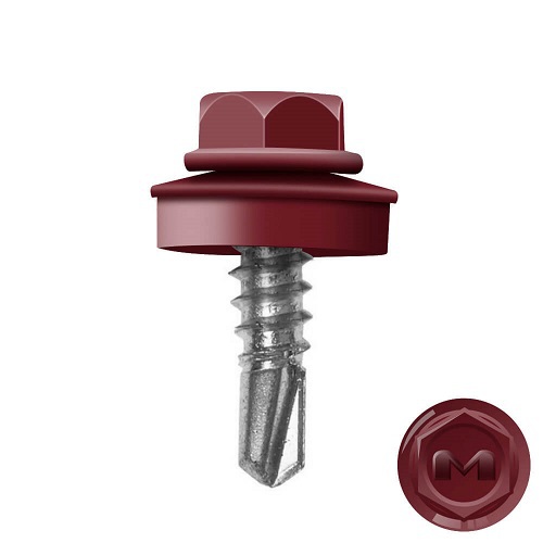 Саморезы кровел. 5,5*25 кр.вино 3005