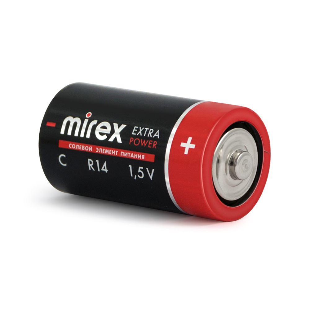 Батарея солевая Mirex R14 / C 1,5V 1 шт shrink