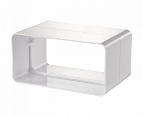 Соединитель плоских каналов  55х110х100мм Пластик