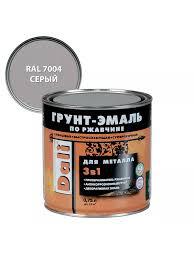 Грунт-эмаль DALI по ржавчине 3в1 цвет серый 750 г