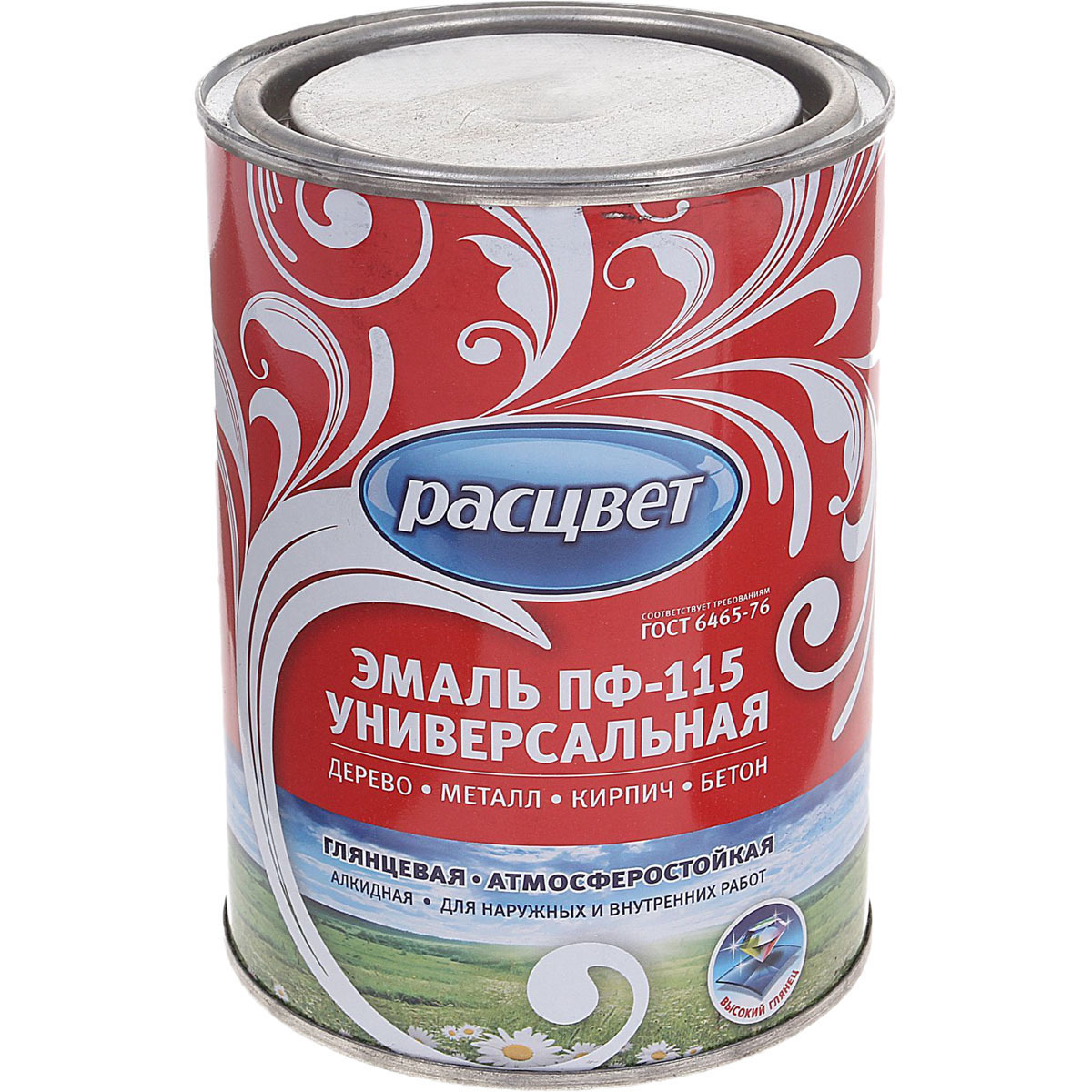 Эмаль РАСЦВЕТ ПФ-115 универ. черная 1.9 кг