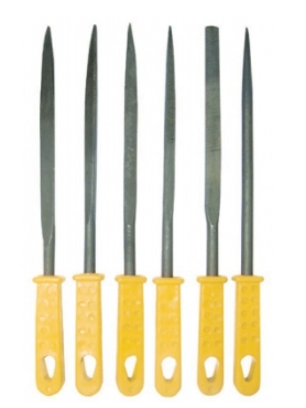 Набор надфилей "BIBER" 160мм "Мастер"пластиковая рукоятка 6шт.