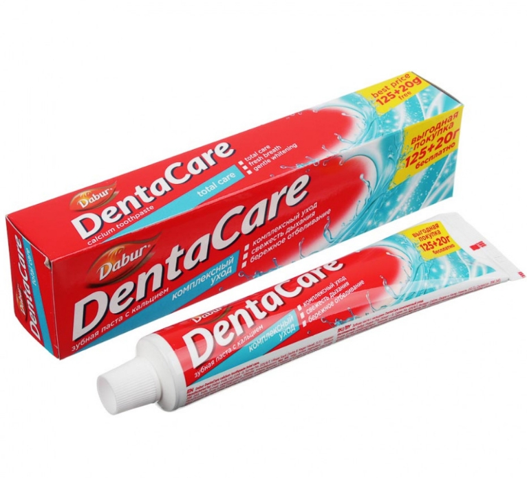 Зубная паста DABUR "Denta Care. Комплексный уход" отбеливающая с экстрактом трав 145 г