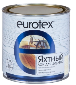 Лак EVROTEX яхтный полумат. 0.75 л