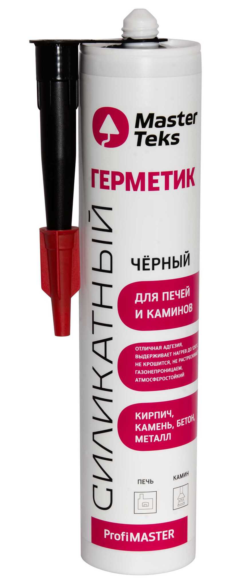 Герметик MasterTeks силик д/печей и каминов черный 260ml