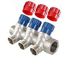 Коллектор Valtec регулир. нар.резьба 3 вых. 3\4х1\2 никель VТс.560.N 0503