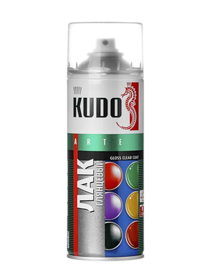 Лак KUDO KU-9002  акриловый аэрозольный глянцевый 520 мл