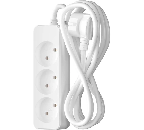 Удлинитель 3 мест.5м б/з "ФОТОН" белый