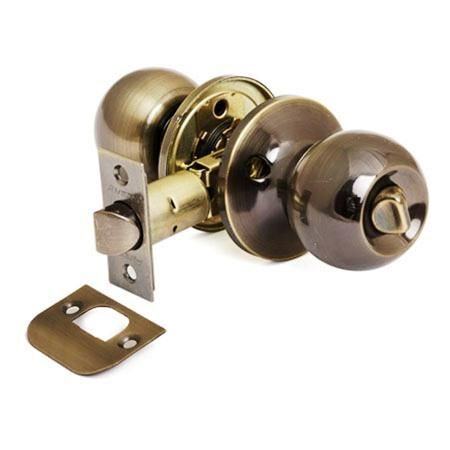 Ручка дверная (064450) врезная с ключами  бронза