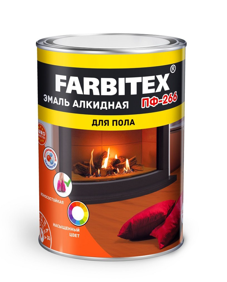 Эмаль FARBITEX ПФ-266 алкидная светлый орех 0.8 кг