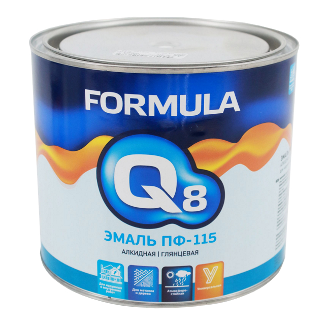 Грунт-эмаль FORMULA Q8 по ржавчине кр-корич. 1.9 кг