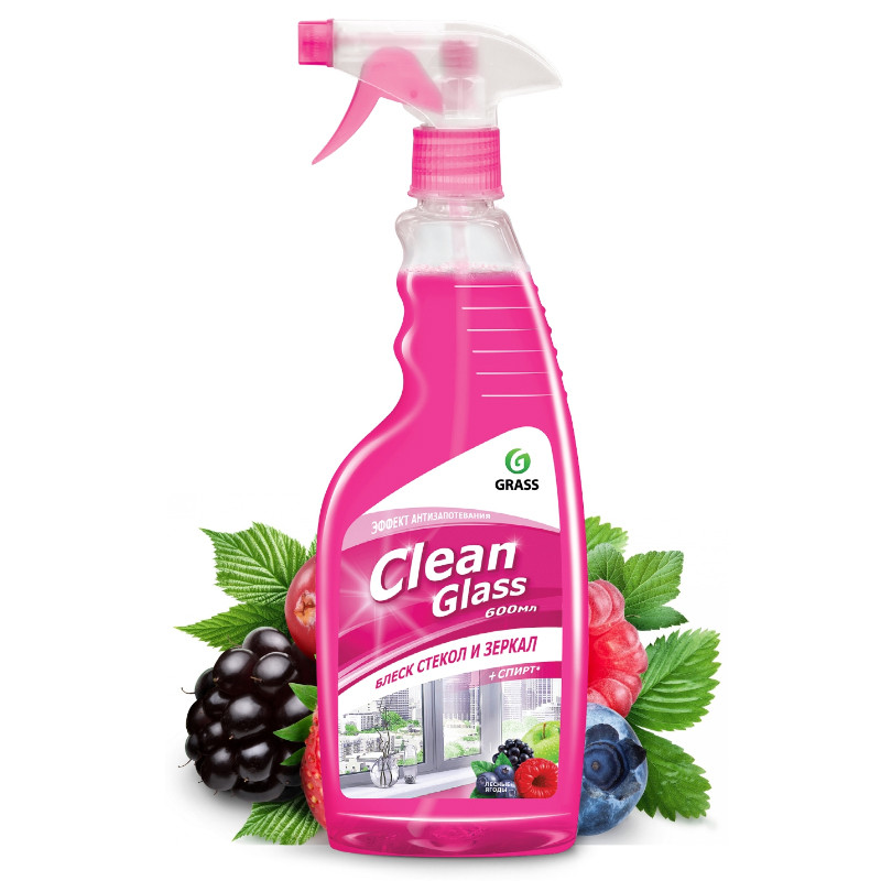 Блеск Clean glass стекол и зеркал 600мл (лесные ягоды)