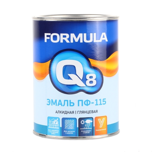 Эмаль FORMULA Q8 ПФ-115 белая 2,6 кг
