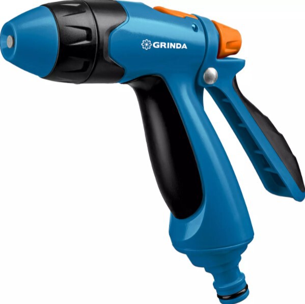 Пистолет поливочный GRINDA B-R, плавная регулировка напора, курок сзади, двухкомпонентный,  PROLine (429111)