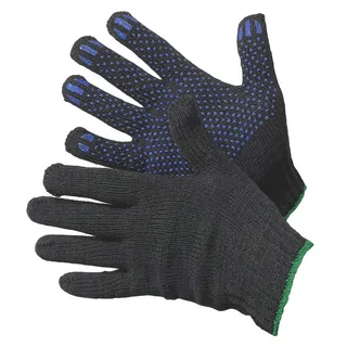 Перчатки х/б 6 нити 7,5кл. с ПBX овер зел.