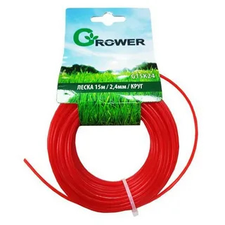 Леска для триммера GROWER 2,4мм Круг 15м
