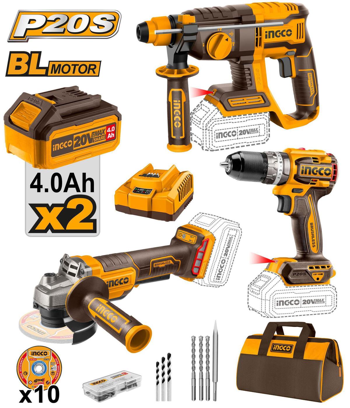 Набор шуруповерт INGCO COSLI241292