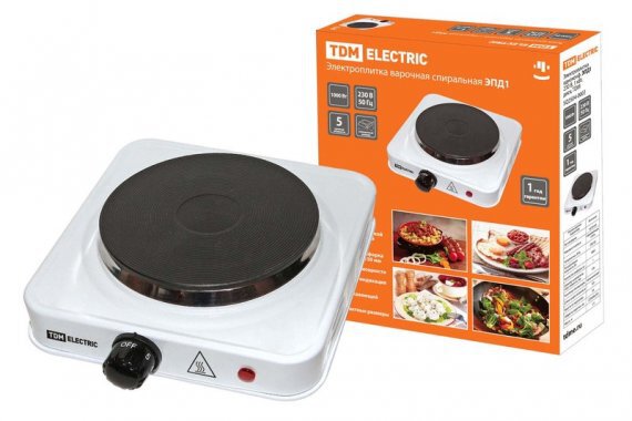 Электроплита одноконфорочная TDM ЭПД1 1кВт диск