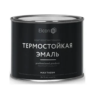 Эмаль Элкон термостойкая Черная 0,4кг