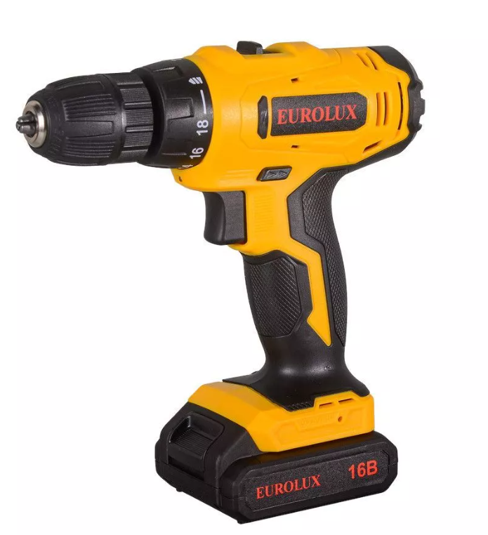 Дрель-шуруповерт аккумуляторная ДА-16/2Li Eurolux
