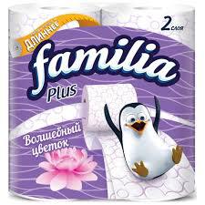 Бум. туалетная Papla Familia Plus Волшеб.цветок 2-х сл. 4шт
