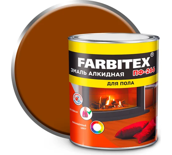 Эмаль FARBITEX ПФ-266 золотистая 2.7кг