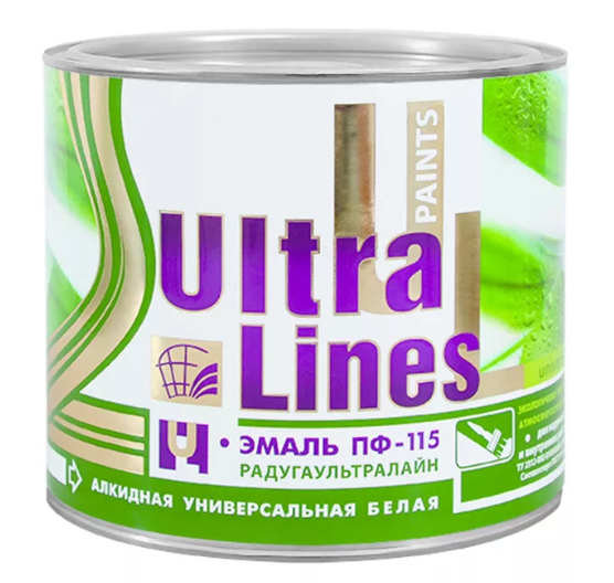 Эмаль ULTRA LINES ПФ-115 белая 1,8кг