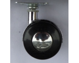 Колесо мебельное 40мм с пяткой мет. каркас (023639)