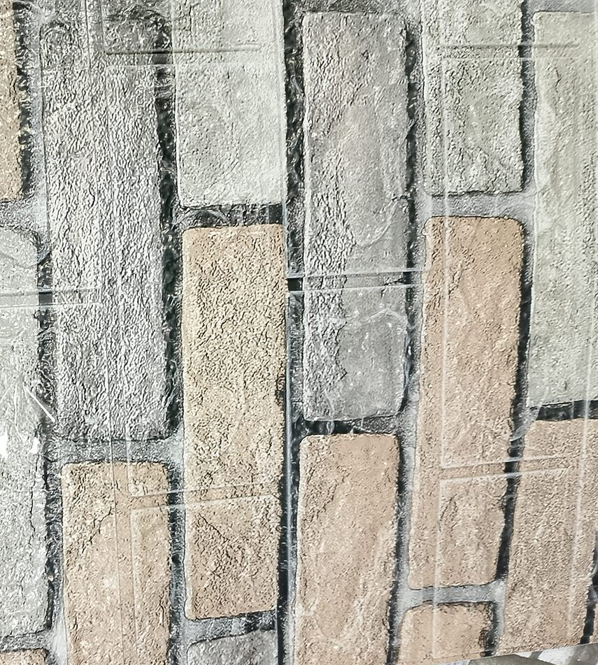 Панель стеновая самокл 3D Серый кирпич 0,7х0,77м (толщ. 0,4см) ВZ1-С52