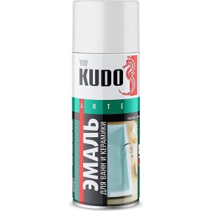 Эмаль KUDO KU-1301 аэроз. для ванн и керамики белая 520мл