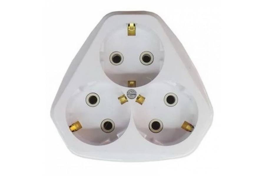 Розетка КУНЦЕВО СП РС10/16-835 трехместная с/э